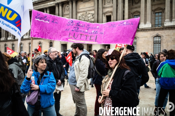 Manifestation  des enseignants de Seine-Saint-Denis.