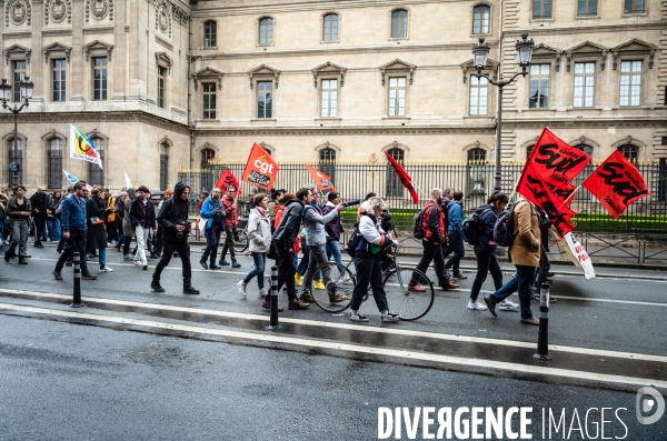 Manifestation  des enseignants de Seine-Saint-Denis.