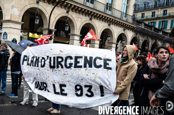 Manifestation  des enseignants de Seine-Saint-Denis.