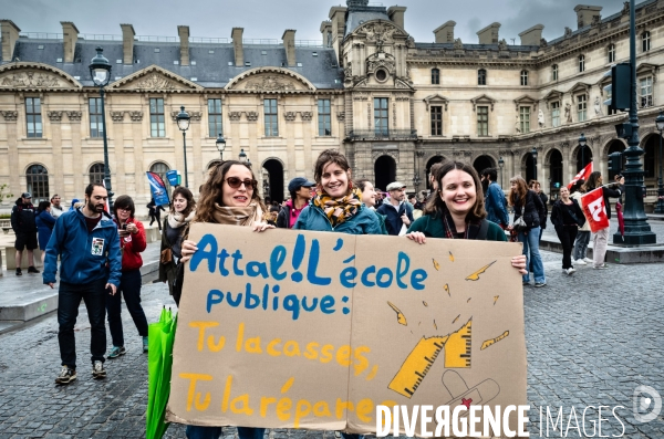 Manifestation  des enseignants de Seine-Saint-Denis.