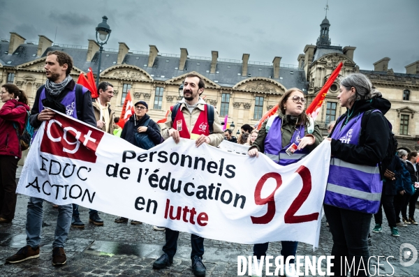 Manifestation  des enseignants de Seine-Saint-Denis.