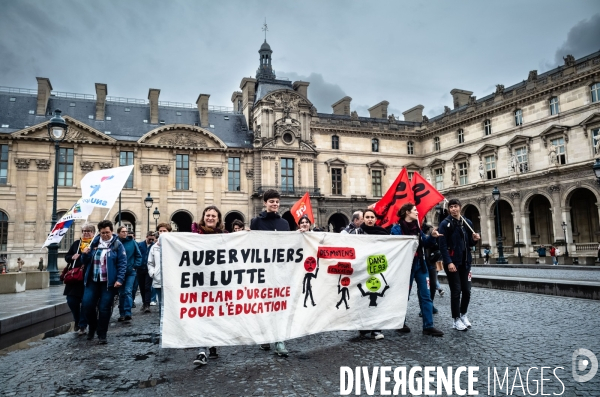 Manifestation  des enseignants de Seine-Saint-Denis.