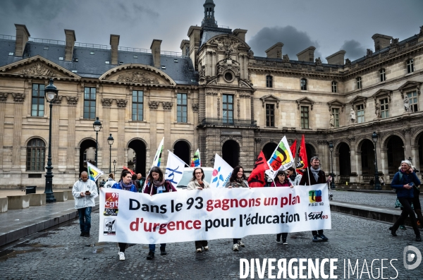 Manifestation  des enseignants de Seine-Saint-Denis.