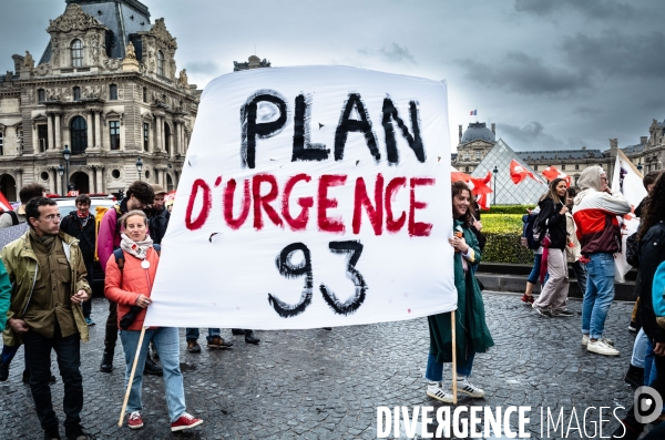 Manifestation  des enseignants de Seine-Saint-Denis.