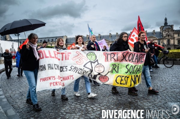Manifestation  des enseignants de Seine-Saint-Denis.