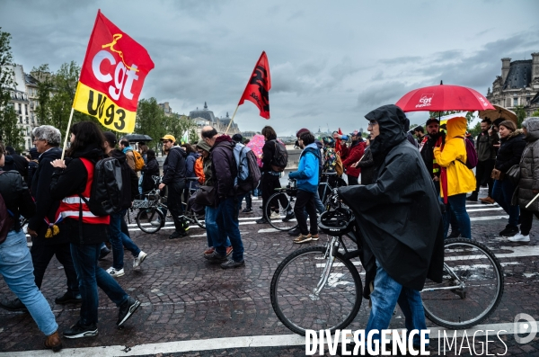 Manifestation  des enseignants de Seine-Saint-Denis.