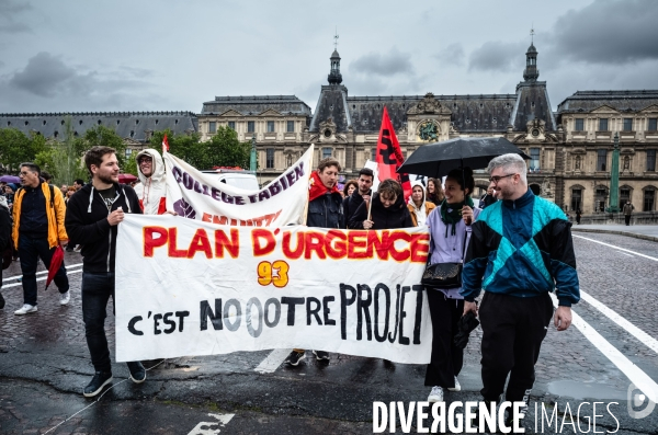 Manifestation  des enseignants de Seine-Saint-Denis.