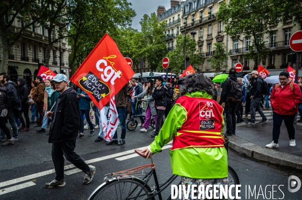Manifestation  des enseignants de Seine-Saint-Denis.