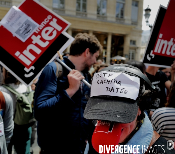 Rassemblement contre le projet de fusion des médias de l’audiovisuel public