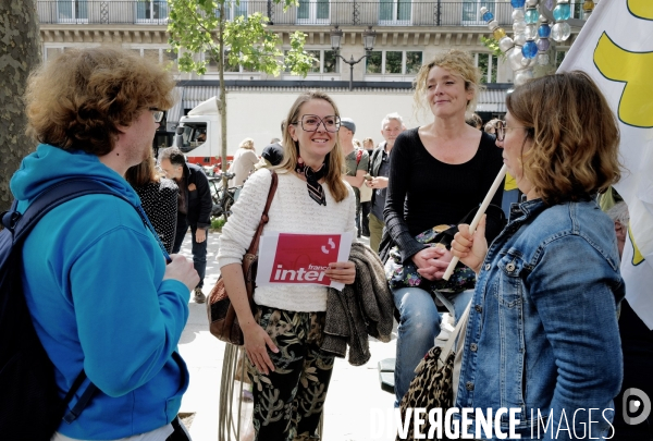 Rassemblement contre le projet de fusion des médias de l’audiovisuel public
