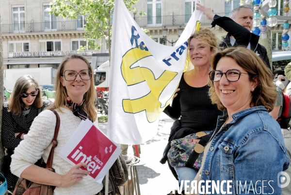 Rassemblement contre le projet de fusion des médias de l’audiovisuel public