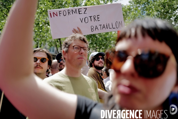 Rassemblement contre le projet de fusion des médias de l’audiovisuel public