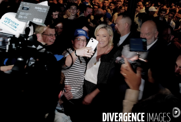 Elections Européennes / Meeting de Jordan Bardella et Marine Le Pen