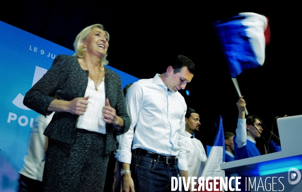 Elections Européennes / Meeting de Jordan Bardella et Marine Le Pen