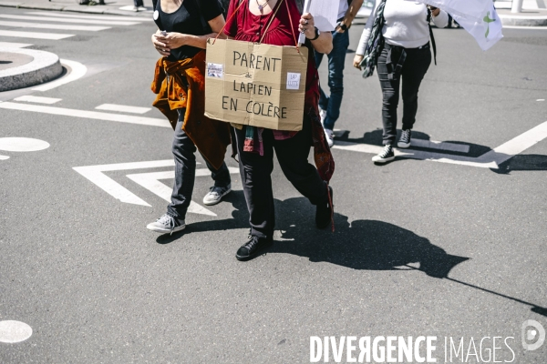 Manifestation de l education nationale contre  le choc de savoirs 