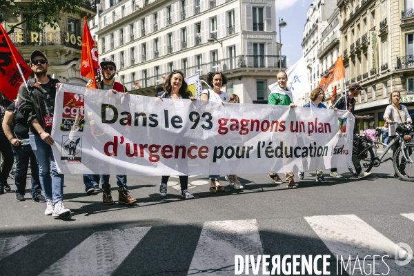 Manifestation de l education nationale contre  le choc de savoirs 