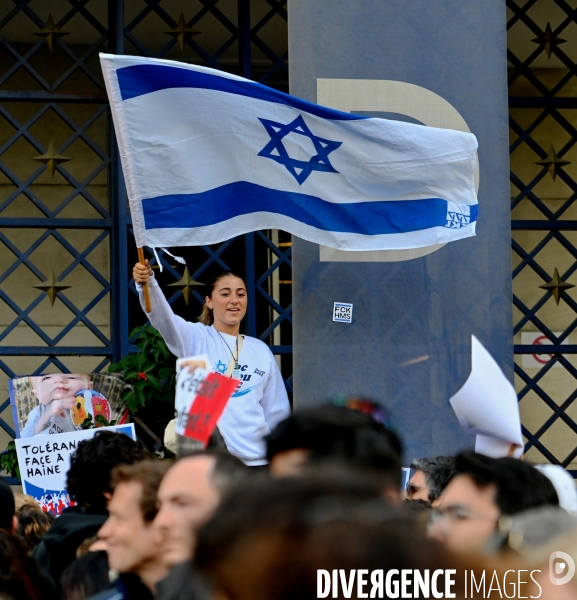 Manifestation contre la conference de rima hassan à l Université paris dauphine