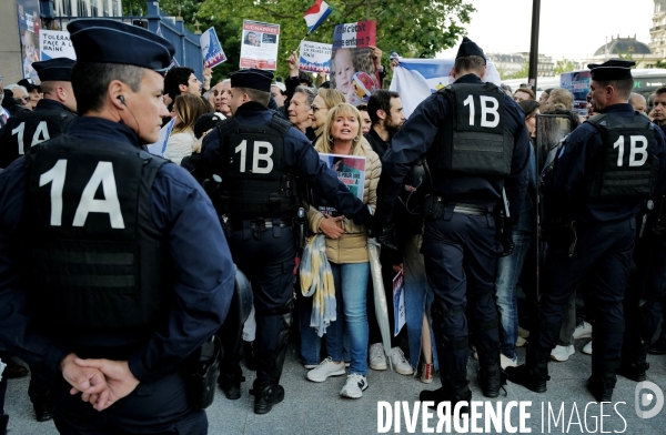 Manifestation contre la conference de rima hassan à l Université paris dauphine
