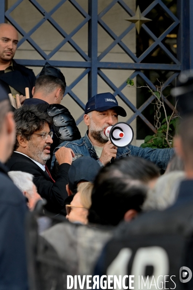 Manifestation contre la conference de rima hassan à l Université paris dauphine