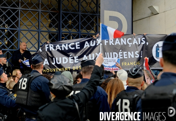 Manifestation contre la conference de rima hassan à l Université paris dauphine