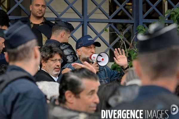 Manifestation contre la conference de rima hassan à l Université paris dauphine