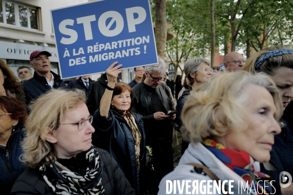 Manifestation contre l ouverture d’un centre d’hébergement pour demandeurs d’asile à Chardon Lagache 