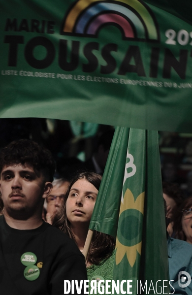 Elections européennes / Meeting des écologistes 