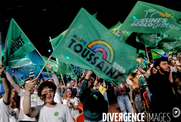 Elections européennes / Meeting des écologistes 