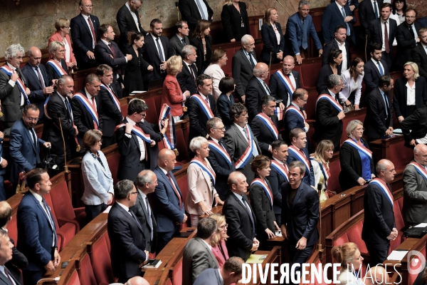 La députée LFI Rachel Kéké brandit un drapeau palestinien dans hemicycle de l’Assemblée Nationale