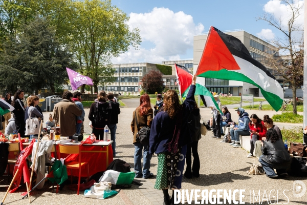 Mobilisation étudiante en soutien au peuple palestinien à Rennes