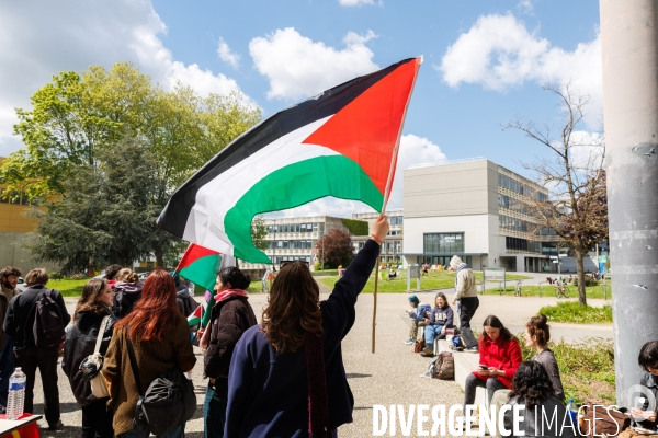 Mobilisation étudiante en soutien au peuple palestinien à Rennes
