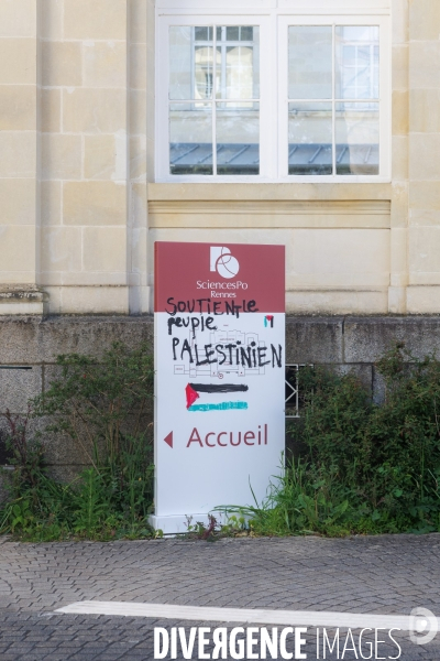Mobilisation étudiante en soutien au peuple palestinien à Rennes