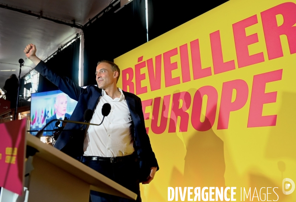 Elections européennes / Soirée électorale de Raphael Glucksmann