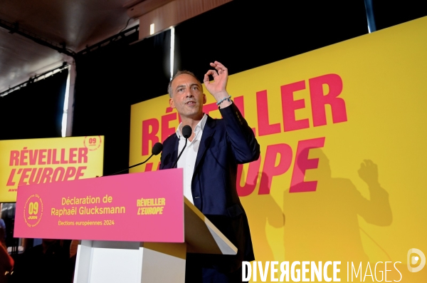 Elections européennes / Soirée électorale de Raphael Glucksmann