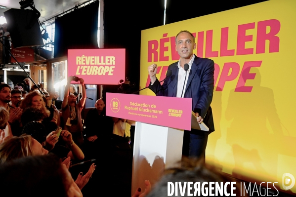 Elections européennes / Soirée électorale de Raphael Glucksmann