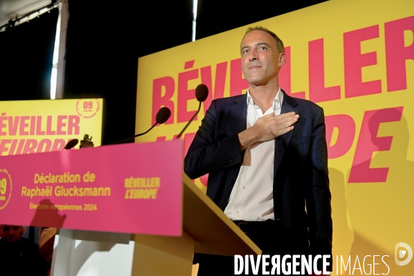 Elections européennes / Soirée électorale de Raphael Glucksmann