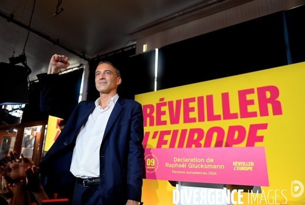 Elections européennes / Soirée électorale de Raphael Glucksmann