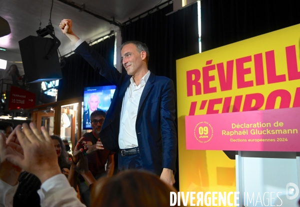 Elections européennes / Soirée électorale de Raphael Glucksmann