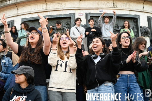 La jeunesse en colère face à l avancée du Rassemblement National aux élections européennes.