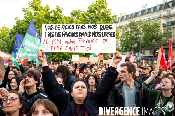 La jeunesse en colère face à l avancée du Rassemblement National aux élections européennes.