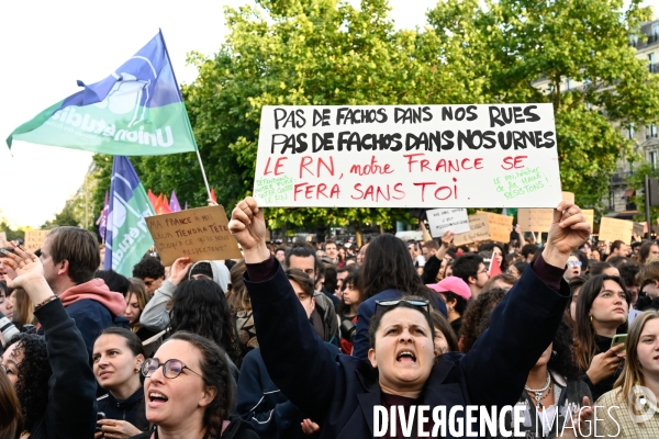 La jeunesse en colère face à l avancée du Rassemblement National aux élections européennes.