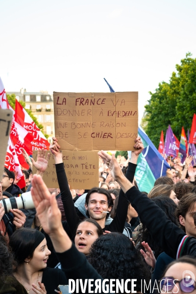 La jeunesse en colère face à l avancée du Rassemblement National aux élections européennes.