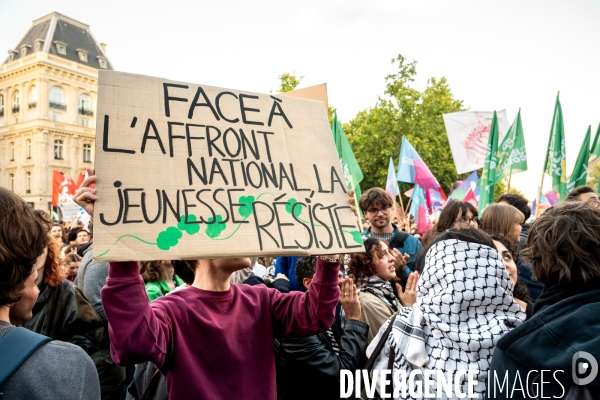 La jeunesse en colère face à l avancée du Rassemblement National aux élections européennes.
