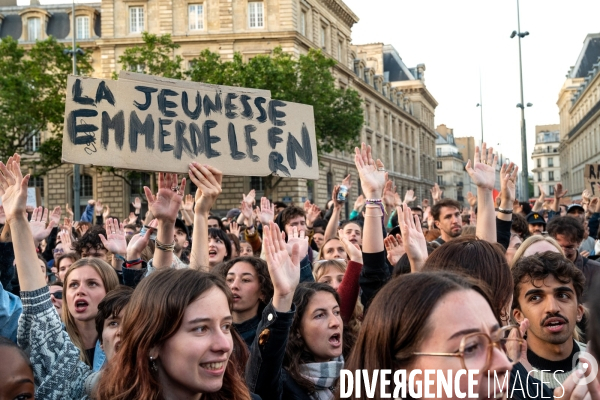 La jeunesse en colère face à l avancée du Rassemblement National aux élections européennes.