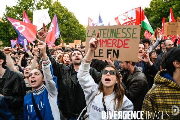 La jeunesse en colère face à l avancée du Rassemblement National aux élections européennes.