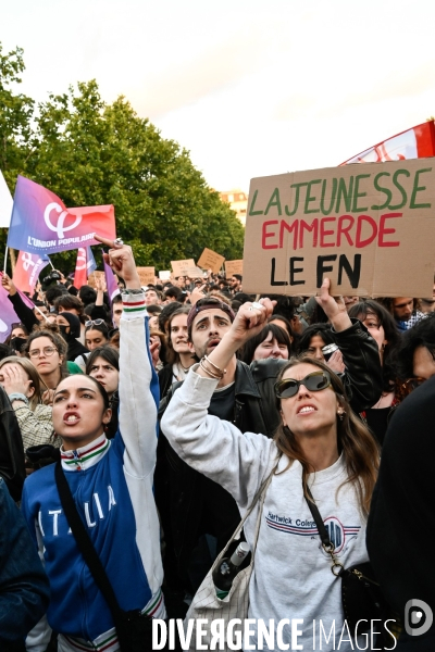 La jeunesse en colère face à l avancée du Rassemblement National aux élections européennes.