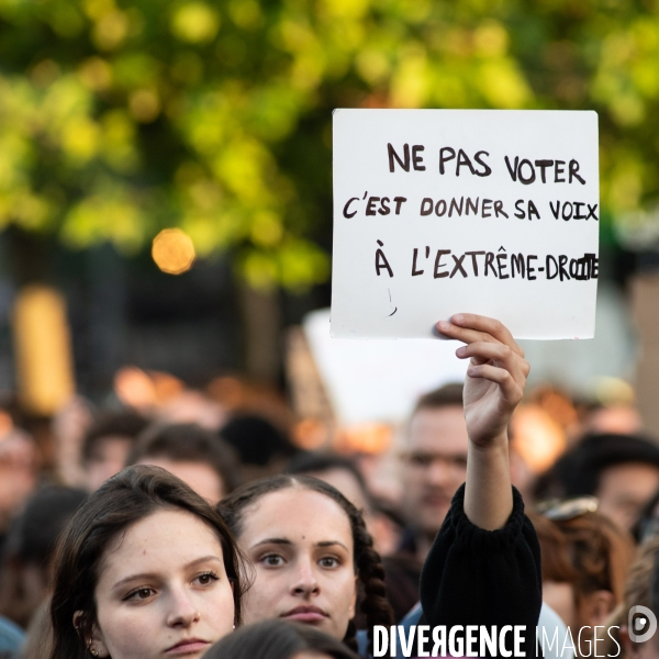 La jeunesse en colère face à l avancée du Rassemblement National aux élections européennes.