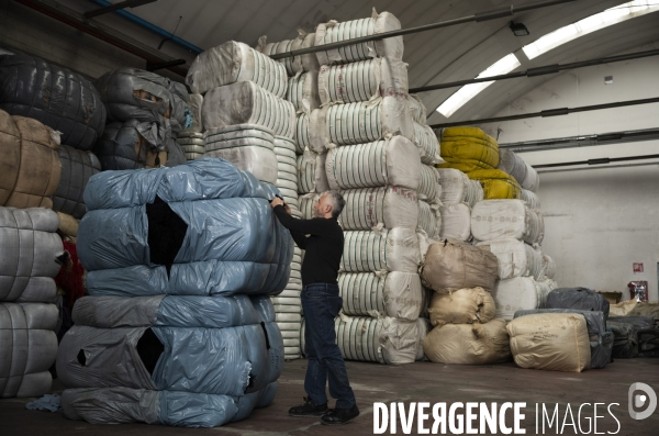 Recyclage de tissu à Prato