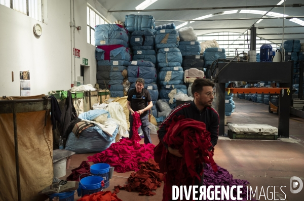 Recyclage de tissu à Prato