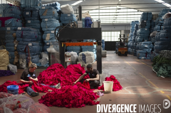 Recyclage de tissu à Prato